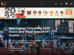 'miamihurricanes.com' screenshot