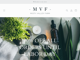 mistyvalley-farm.com homepage screenshot