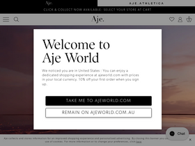 'ajeworld.com.au' screenshot