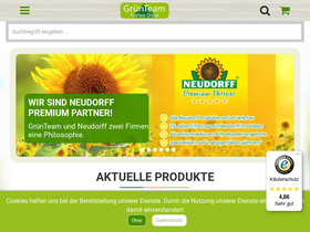 'gruenteam-versand.de' screenshot