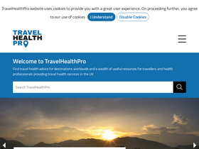 'travelhealthpro.org.uk' screenshot