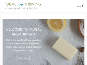 'frugalandthriving.com.au' screenshot