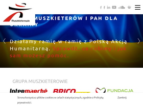 'muszkieterowie.pl' screenshot