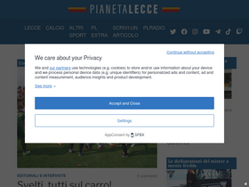 'pianetalecce.it' screenshot