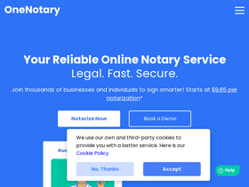 'onenotary.us' screenshot