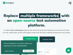 'testsigma.com' screenshot