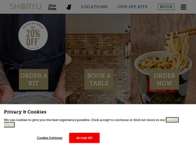 'shoryuramen.com' screenshot