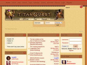 'titanquestfans.net' screenshot