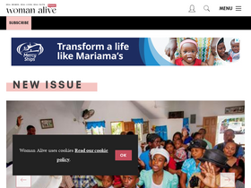 'womanalive.co.uk' screenshot