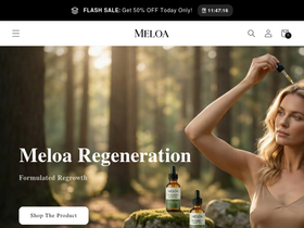 Meloa homepage screenshot
