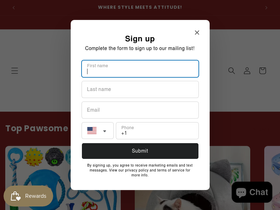 Whiskers and Wags website screenshot