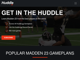 'huddle.gg' screenshot