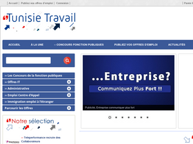 'tunisietravail.net' screenshot