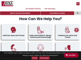'entandallergy.com' screenshot