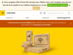 'videotron.com' screenshot