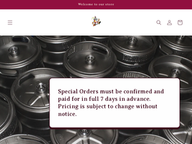 party-kegs.com homepage screenshot