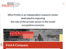 'whoprofits.org' screenshot