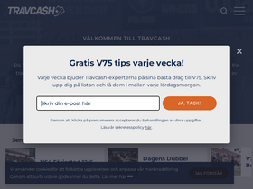 'travcash.se' screenshot