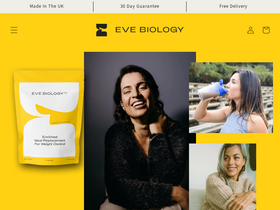 Eve Biology homepage screenshot