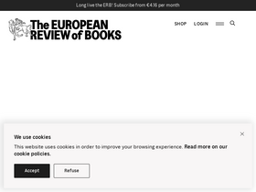 'europeanreviewofbooks.com' screenshot