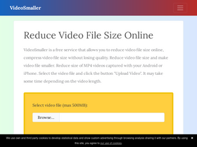 'videosmaller.com' screenshot