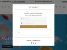 Nous Luxury Parfums homepage screenshot