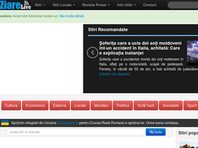 'ziarelive.ro' screenshot