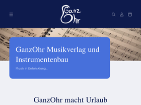 ganzohr-musik.de homepage screenshot