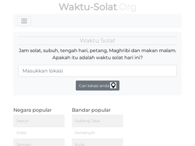 'waktu-solat.org' screenshot