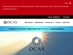 'ocas.ca' screenshot