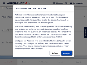'airfrance.ma' screenshot