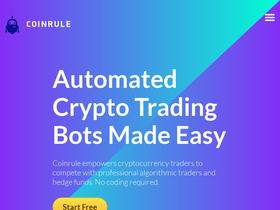 'coinrule.com' screenshot