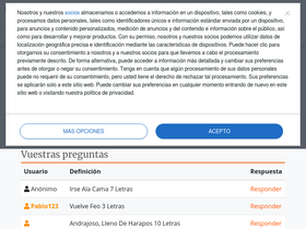 'crucigramahoy.com' screenshot