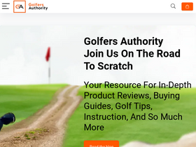 'golfersauthority.com' screenshot