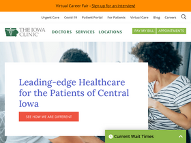 'iowaclinic.com' screenshot
