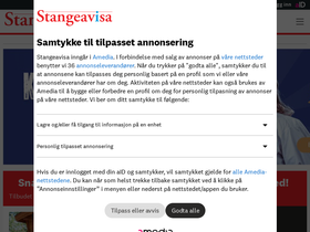 'stangeavisa.no' screenshot