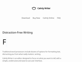 'calmlywriter.com' screenshot