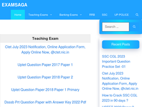 'examsaga.com' screenshot