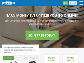 'getpaidto.com' screenshot