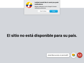 'latribet.ec' screenshot