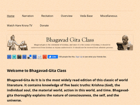 'bhagavadgitaclass.com' screenshot
