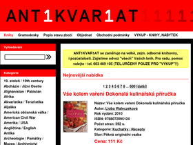 'antikvariat11.cz' screenshot