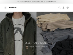 nowearr.com homepage screenshot