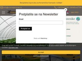 'vremejenovac.rs' screenshot