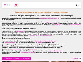 'poesie-damour.com' screenshot