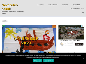 'nevezetesnapok.hu' screenshot