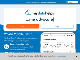 'mydatahelps.org' screenshot