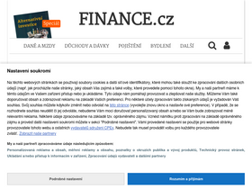 'finance.cz' screenshot