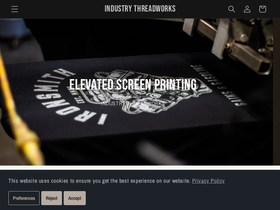 industrythreadworks.com homepage screenshot