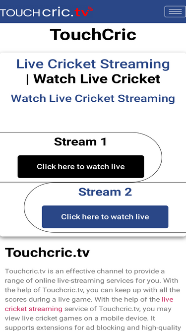 Crictime hot sale live video